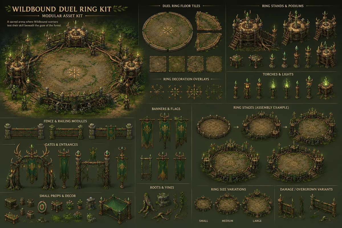 Wildbound Duel Ring environment asset kit