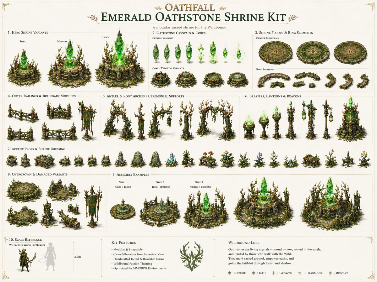 Emerald Oathstone shrine environment kit